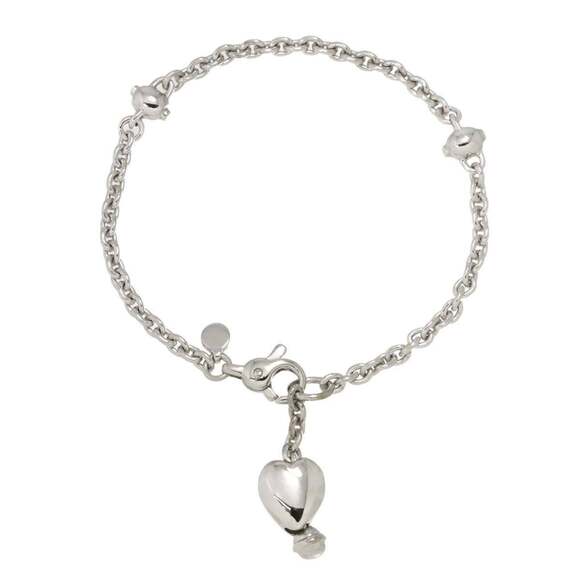 TIFFANY Silver Heart Charm Bracelet